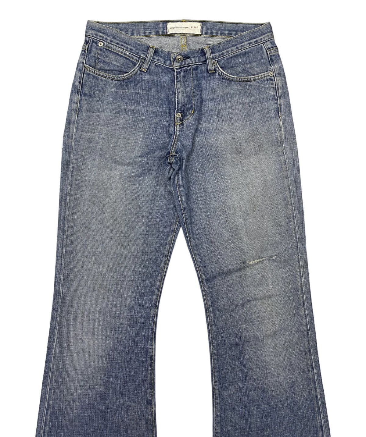 If Six Was Nine 🔥PAPER DENIM & CLOTH FLARE JEANS DISTRESS DENIM BOOTCUT Size US 31 - 3 Thumbnail