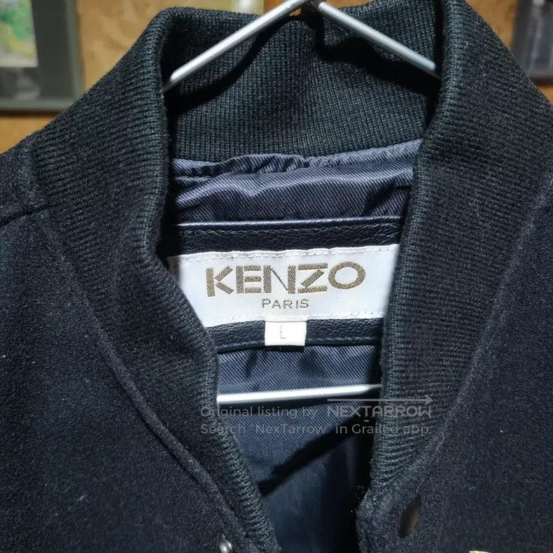 Kenzo Kenzo Paris Tiger Jacket, Made of Wool and Cowhide, Back w Size L / US 10 / IT 46 - 3 Thumbnail