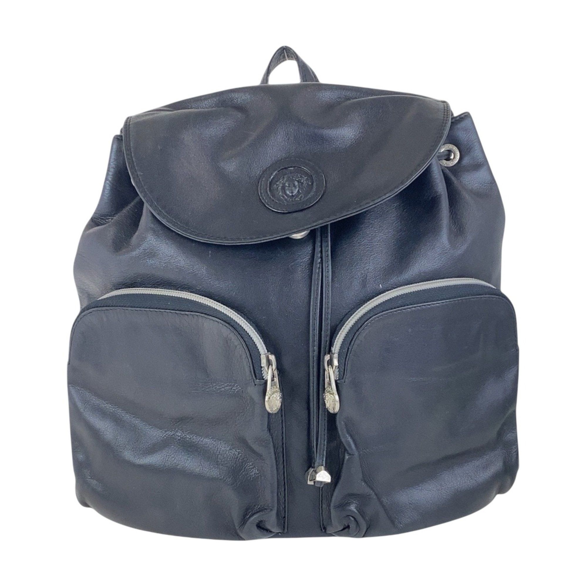 VERSACE Versace Medusa Backpack Rucksack Mini Leather Red Blue Versace Backpack - Etsy main image 3