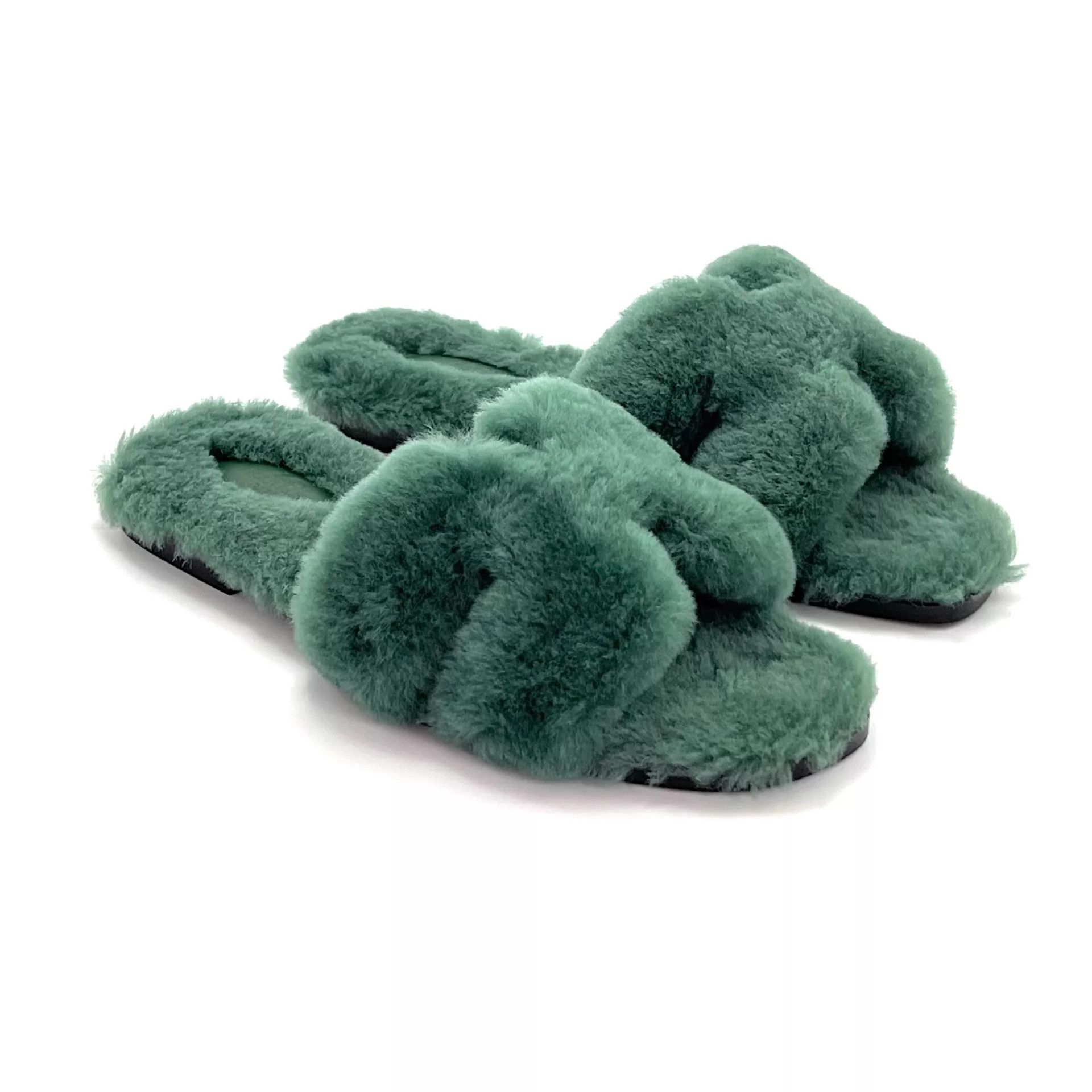 Hermes HERMES Oran H Fur Slippers 37.5 Size US 7 / IT 37 - 5 Thumbnail