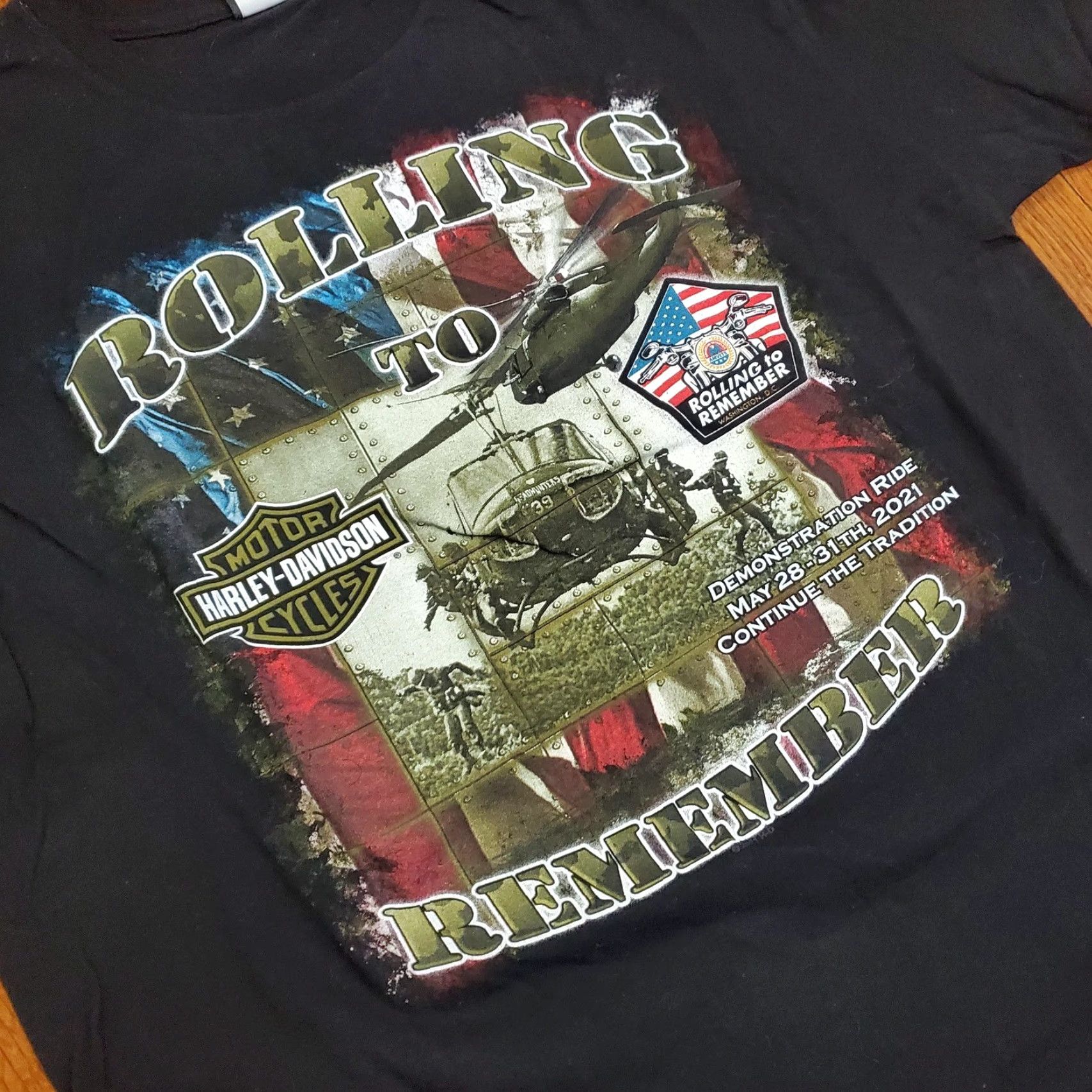 Harley Davidson Harley-Davidson Shirt Mens XL Black Rolling To Remember 2021 Washington DC Tee Size US XL / EU 56 / 4 - 2 Thumbnail