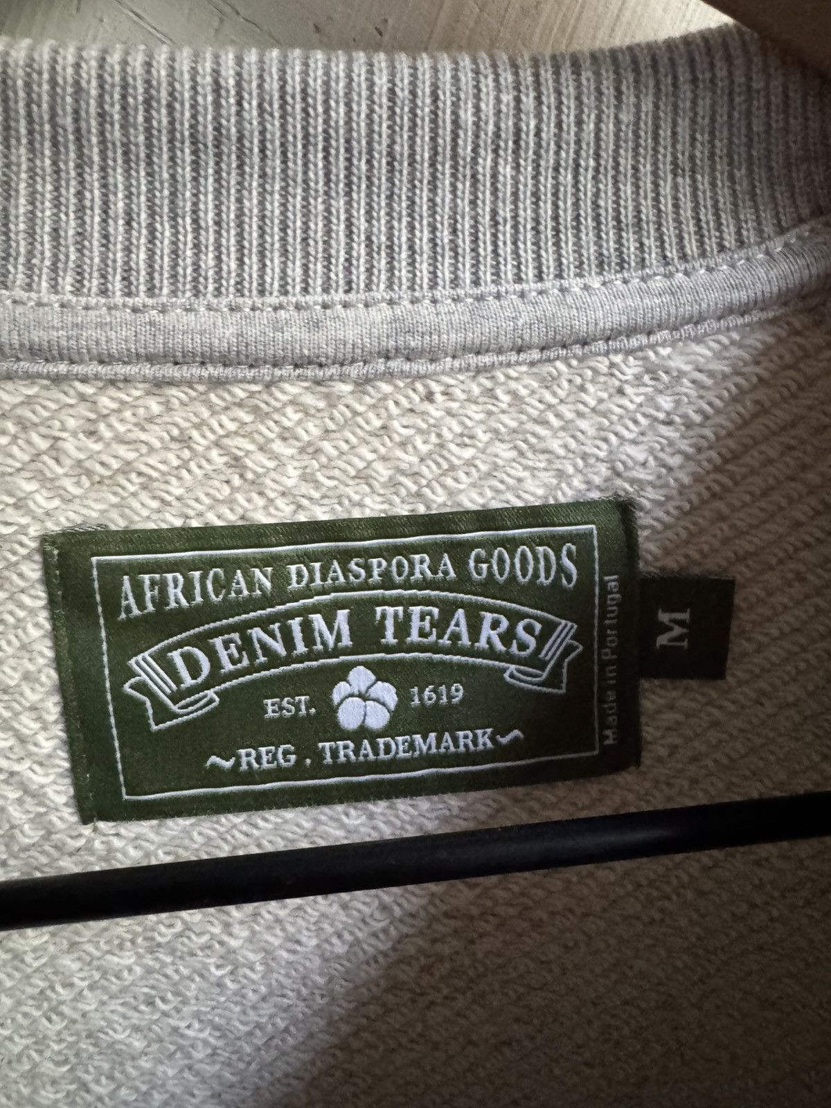DENIM TEARS Denim Tears ADG Pan African American Flag Crewneck Grey Size US M / EU 48-50 / 2 - 3 Thumbnail