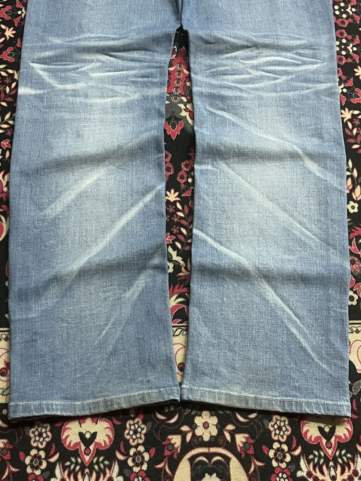 Japanese Brand Vintage Arix Jeans Blue Wash Sashiko Stitching Striaght Jean Size US 34 / EU 50 - 10 Thumbnail