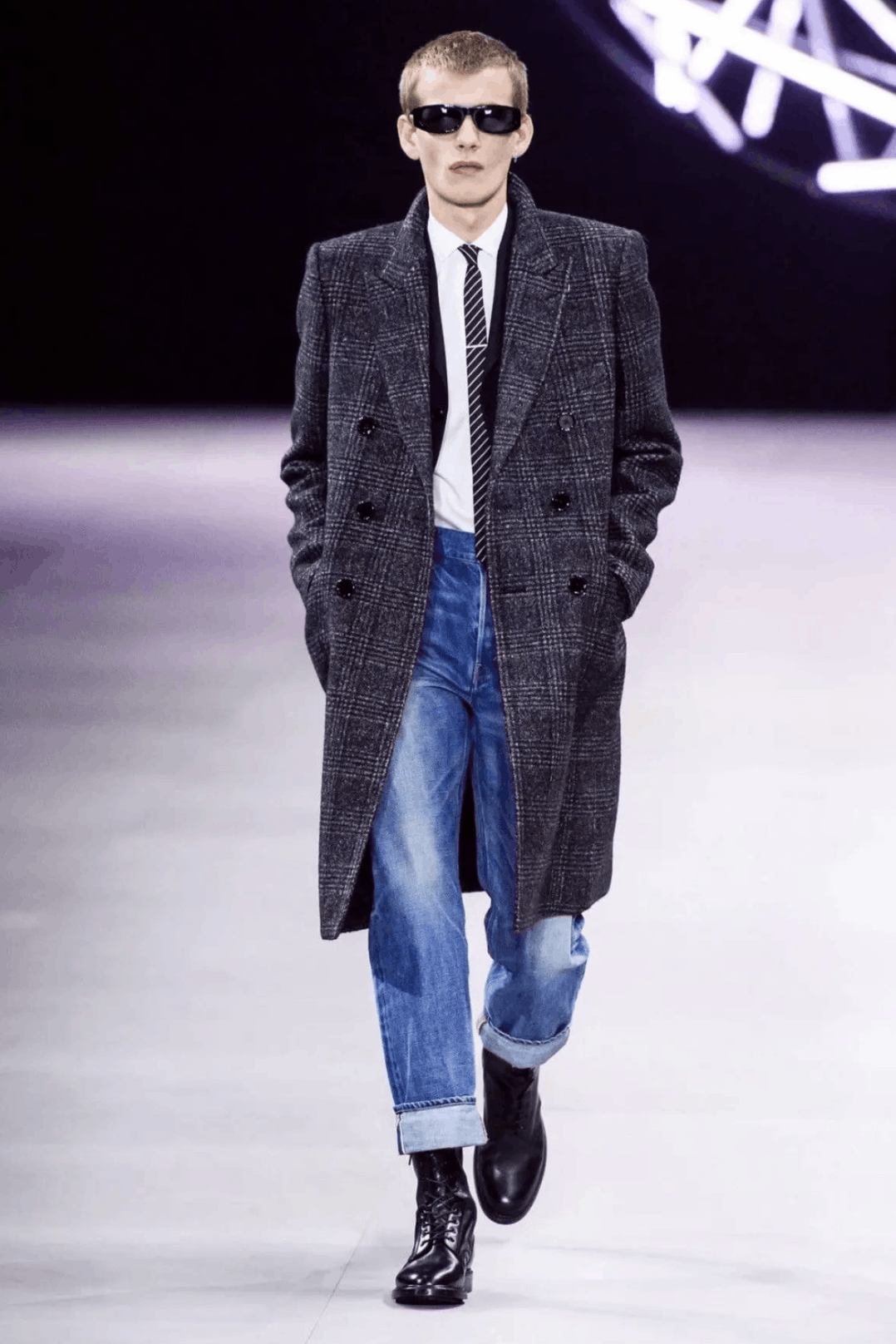 Celine 19AW Prince of Wales Double Breasted Wool Coat Size US S / EU 44-46 / 1 - 1 Thumbnail