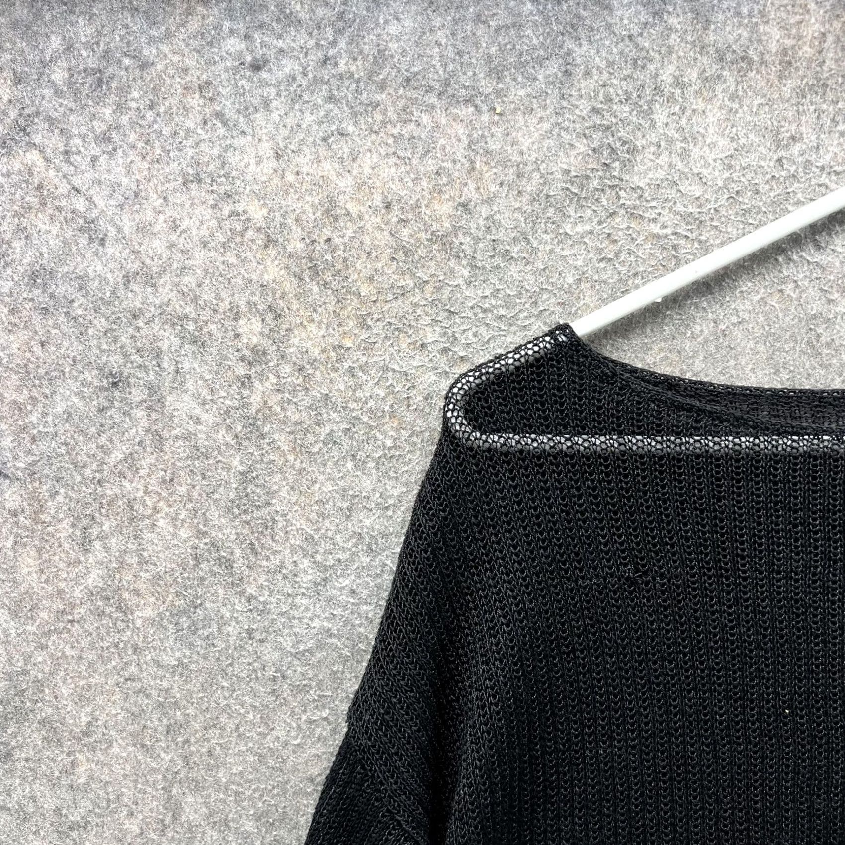 J. Jill J. Jill Sweater Womens Medium Black Knit Boat Neck 3/4 Sleeve Lightweight Pullover Knit Shirt Women’s Sweater Size M / US 6-8 / IT 42-44 - 5 Thumbnail