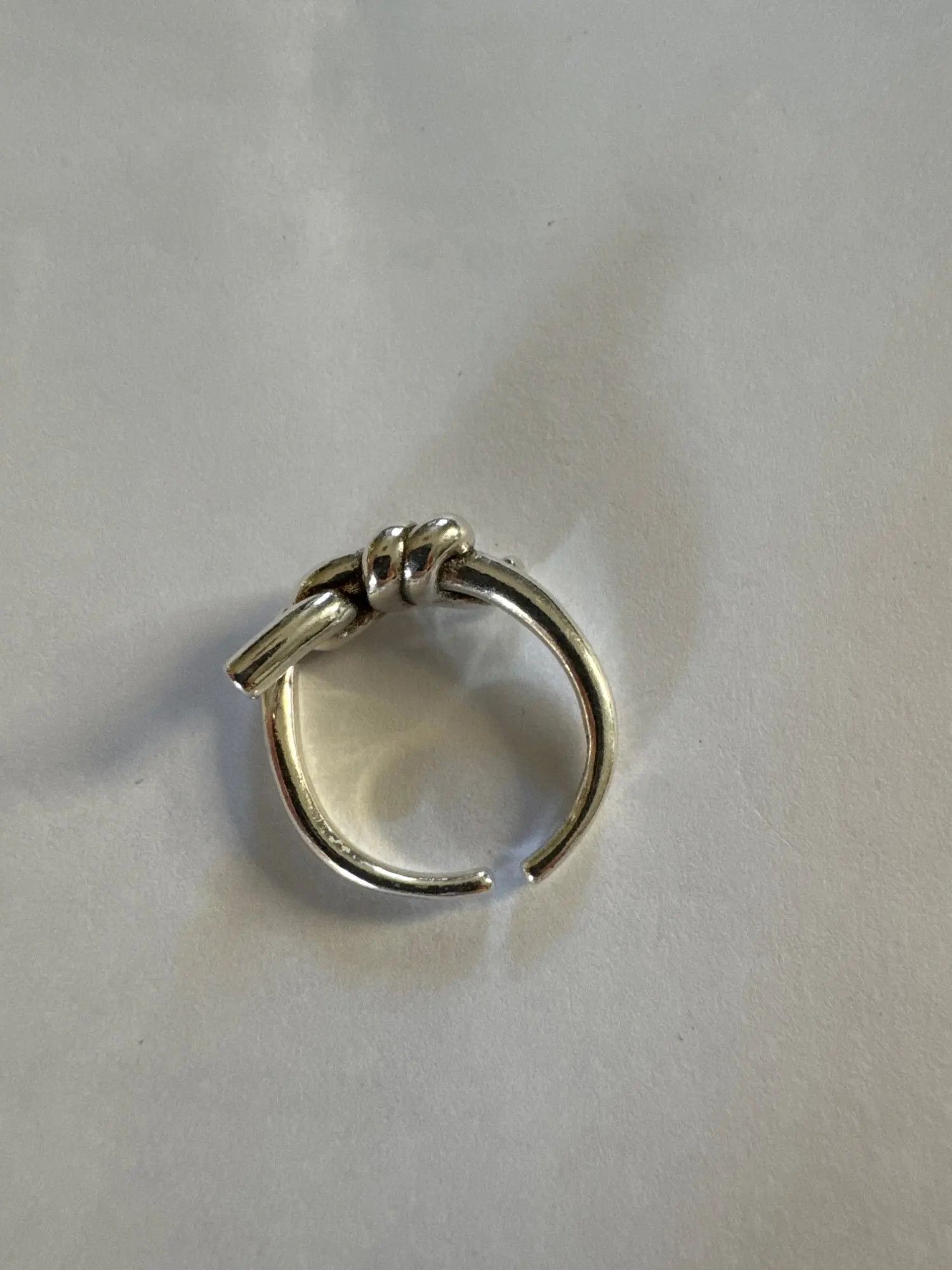 Sterling Silver Resizable S925 Sterling Silver Knots Ring Size ONE SIZE - 5 Thumbnail