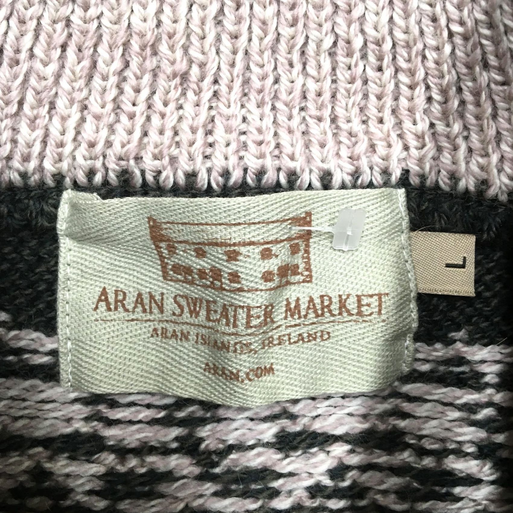 Market Aran Sweater Market Mens Large Green 1/4 Zip Mock Neck Wool Fair Isle Merino Cable-Knit Heavyweight Pullover Sweater Seasonal Fall Winter casual Mens Size US L / EU 52-54 / 3 - 4 Thumbnail