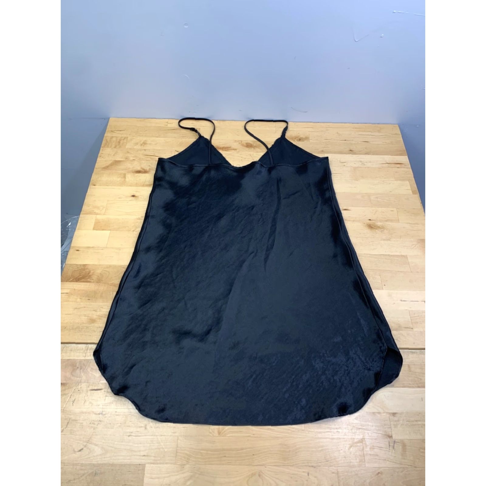 Vintage VINTAGE Inner Most Nightgown Womens S Black Satin Slip On 12760 Size ONE SIZE - 8 Thumbnail