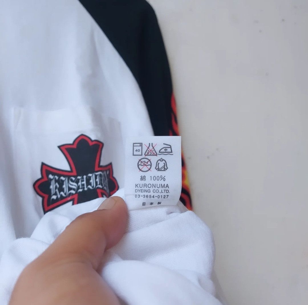 Japanese Brand Vintage Kishidenne Wrerutogood Big Logo Fire 3Q Tee Size US S / EU 44-46 / 1 - 8 Thumbnail