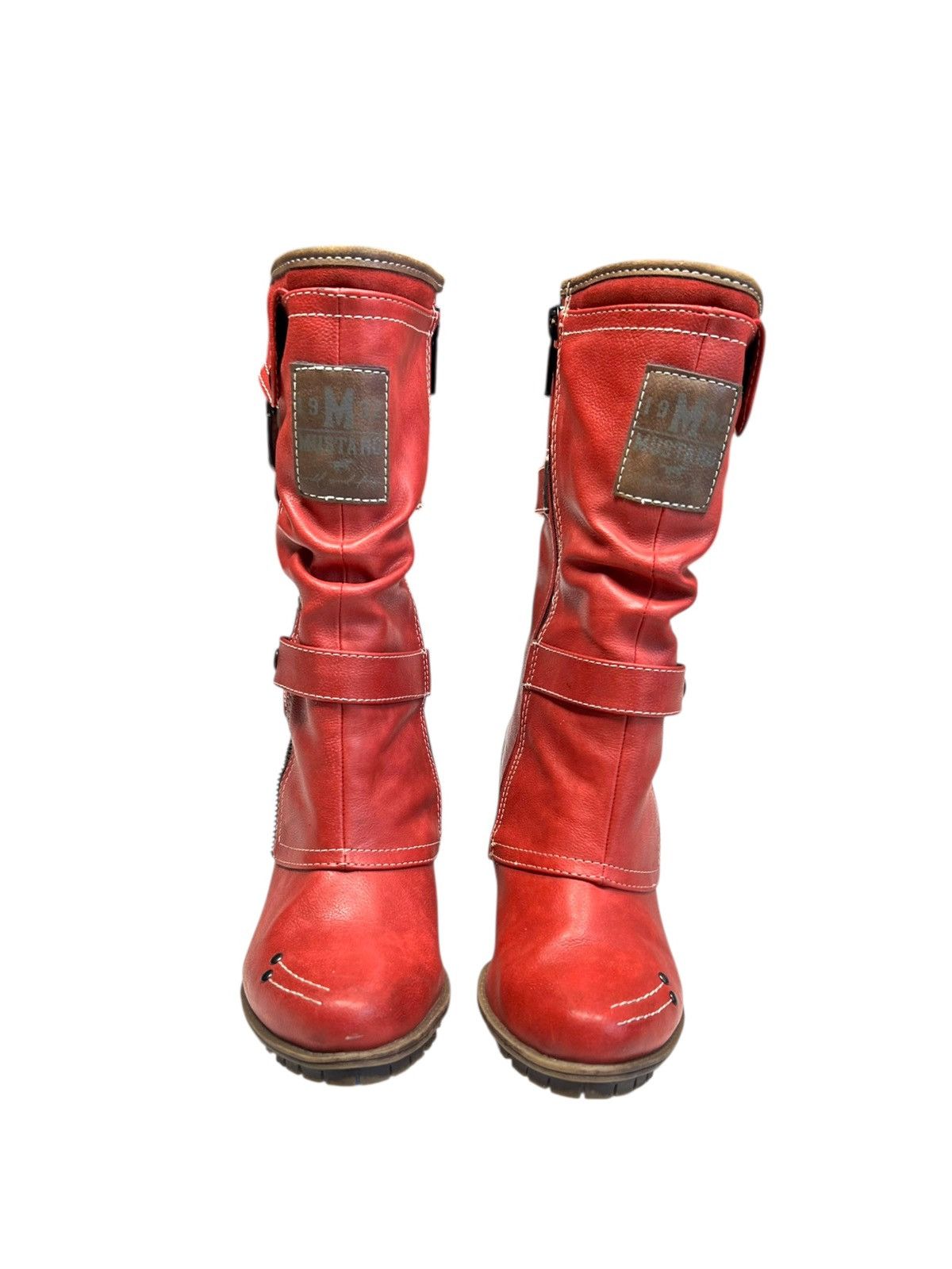 Mustang Vintage Red Mustang Racing Moto boots avantgarde y2k style Size US 6 / IT 36 - 4 Thumbnail