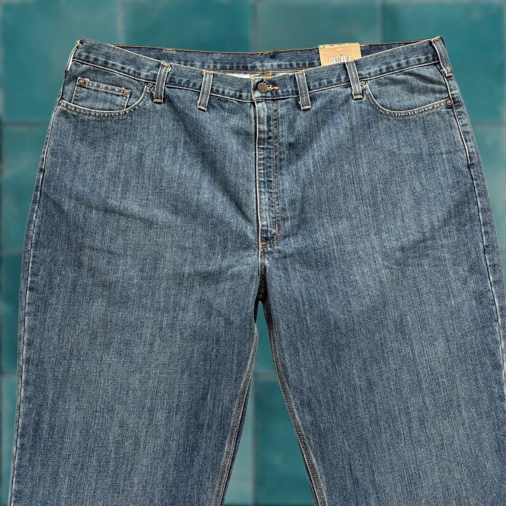Carhartt VINTAGE Carhartt Holter Jeans Mens 50x32 Blue Medium Wash Relaxed Straight Denim NWT Size US 34 / EU 50 - 1 Thumbnail