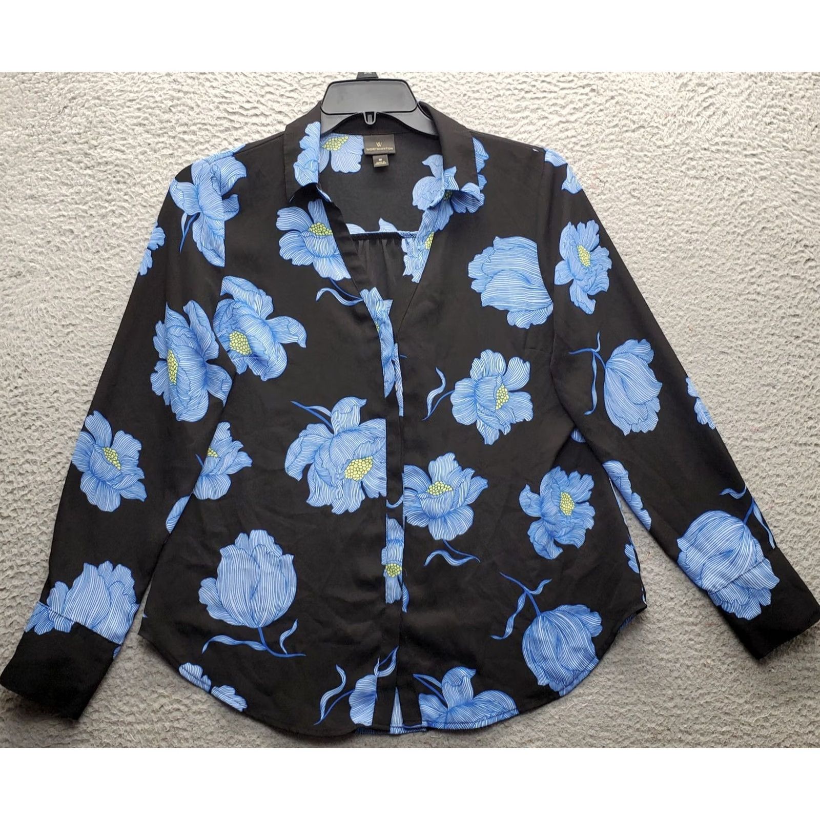 Worthington Worthington Shirt Womens M Multicolor Floral Long Sleeve Button-Up Casual Womens M Size M / US 6-8 / IT 42-44 - 2 Thumbnail