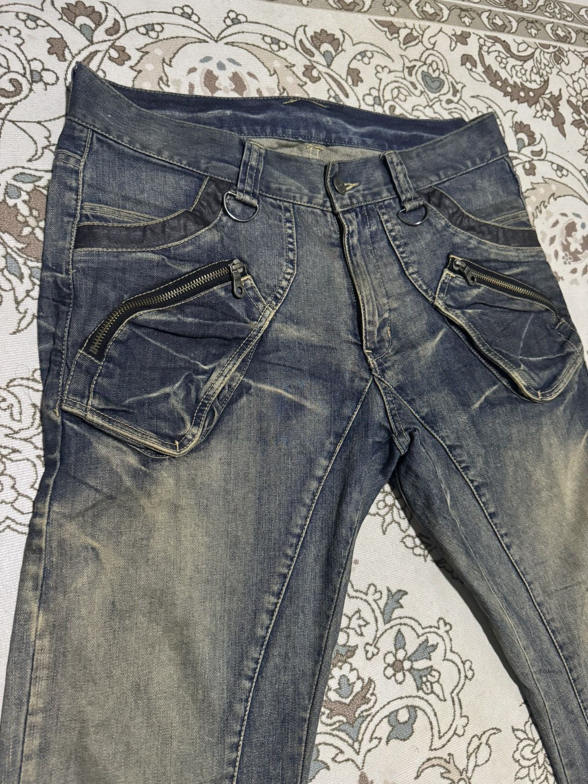 If Six Was Nine × Le Grande Bleu (L.G.B.) × PPFM PPFM Performance Denim J Curve Tactical Pocket Jeans Size US 34 / EU 50 - 3 Thumbnail