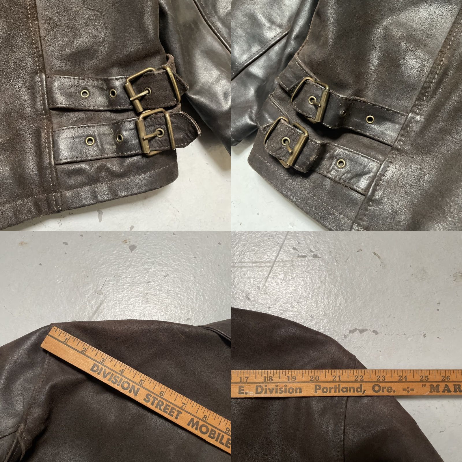 Vintage Vintage Vera Pelle Brown Leather Buckle Back Cinch Jacket S Italy Leather Motorcycle Jacket 90s 80s Unbranded Unisex Mens Womens Bags Attachments Size US S / EU 44-46 / 1 - 8 Thumbnail