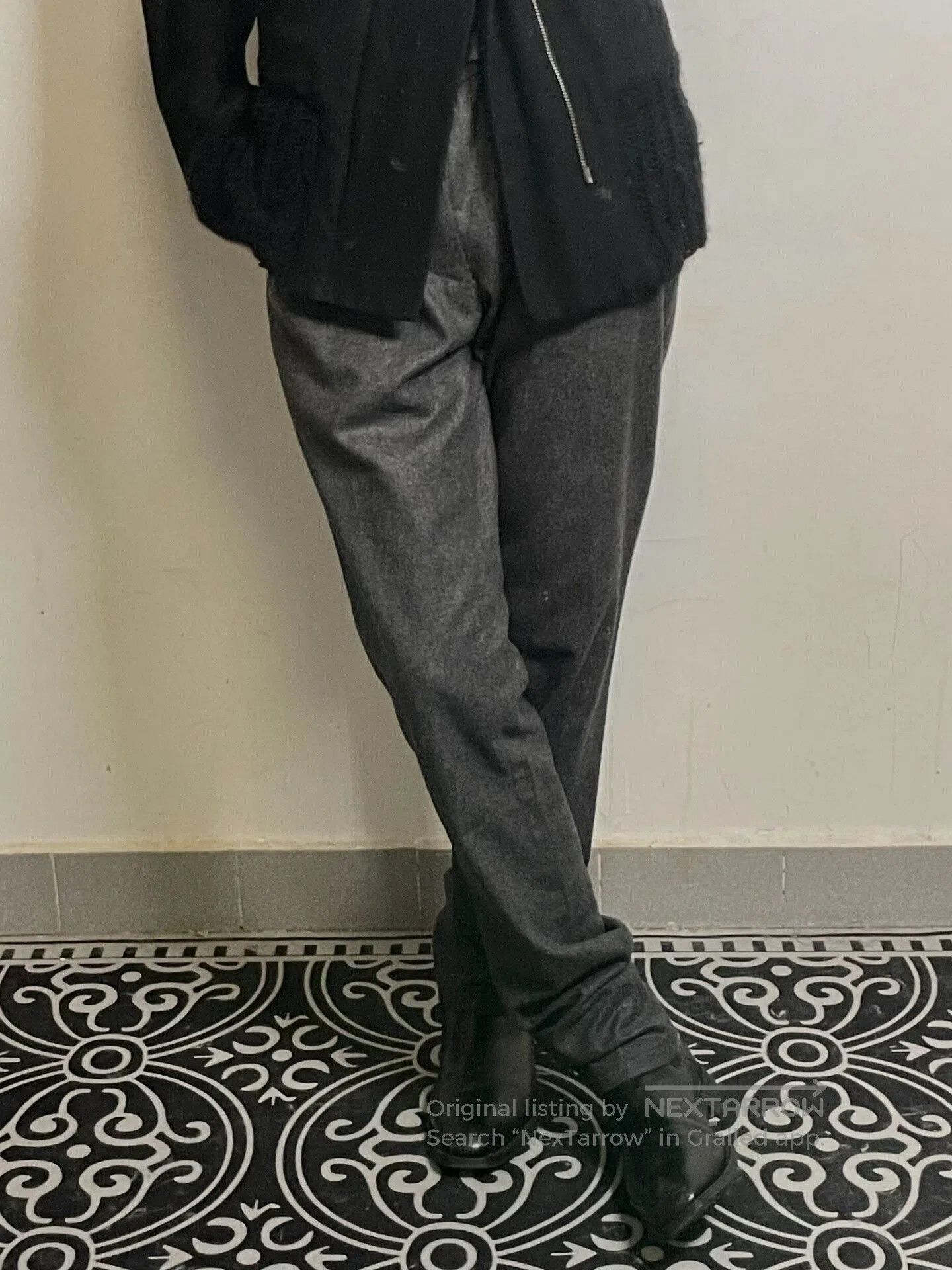 Raf Simons raf simons wool blend trousers in gray. Size US 32 / EU 48 - 2 Thumbnail