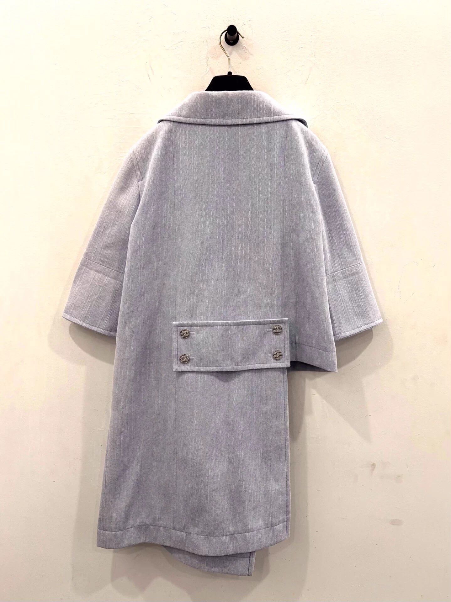 Chanel Chanel Mist Blue Asym CC Crystal Button Jacket Women's 38 Size S / US 4 / IT 40 - 3 Thumbnail