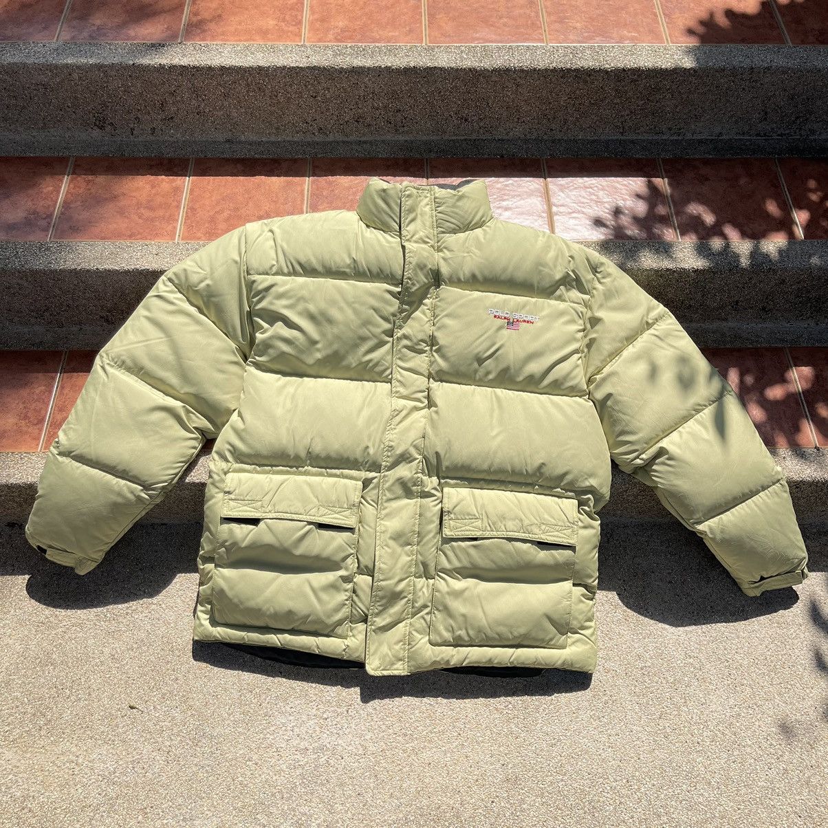 image of Polo Ralph Lauren x Vintage 90's Polo Sport Puffer Jacket in Green, Men's (Size Small)