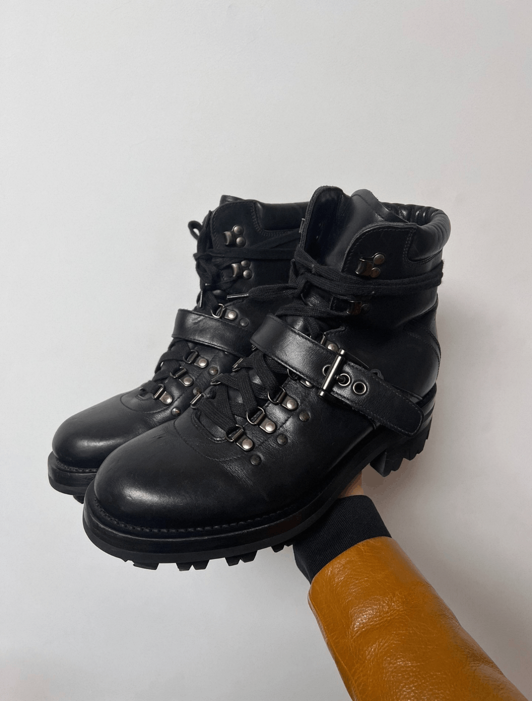 Prada × Vintage 00s Prada Hiking Boots | Grailed