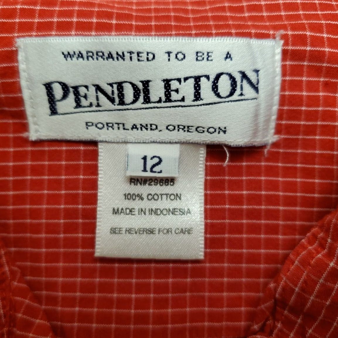 Pendleton Pendleton Shirt Womens Sz 12 Red check 100% Cotton Classic Outdoor Comfort Size XL / US 12-14 / IT 48-50 - 3 Thumbnail