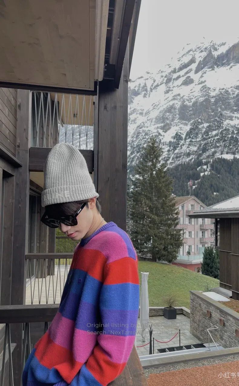 Acne Studios Acne Studios Rainbow striped wool sweater, red, blue, and Size XS / US 0-2 / IT 36-38 - 6 Thumbnail