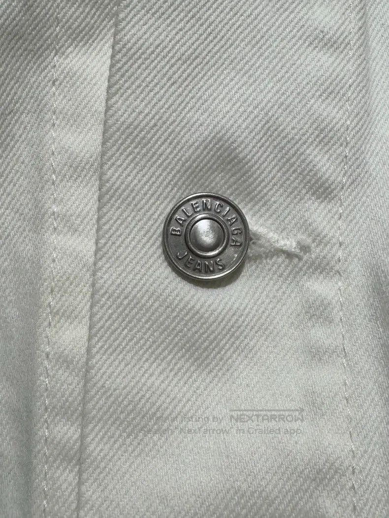 Balenciaga Balenciaga Back Letter Logo Embroidered Stone Washed White Size XS / US 0-2 / IT 36-38 - 6 Thumbnail