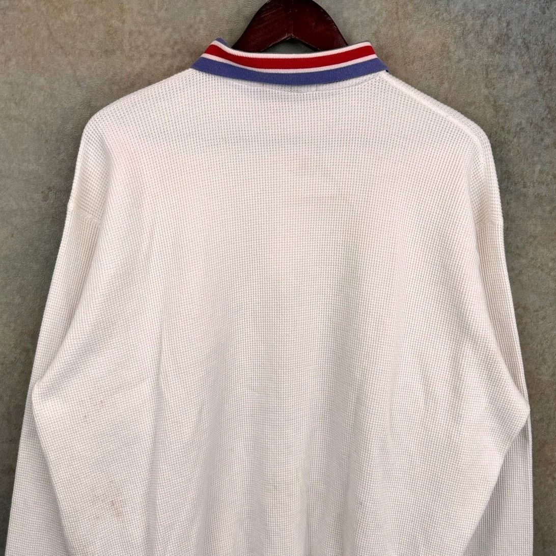 Polo Ralph Lauren × Vintage VTG 90s Polo Ralph Lauren Cookie Crest Thermal Shirt XL Size US XL / EU 56 / 4 - 7 Thumbnail