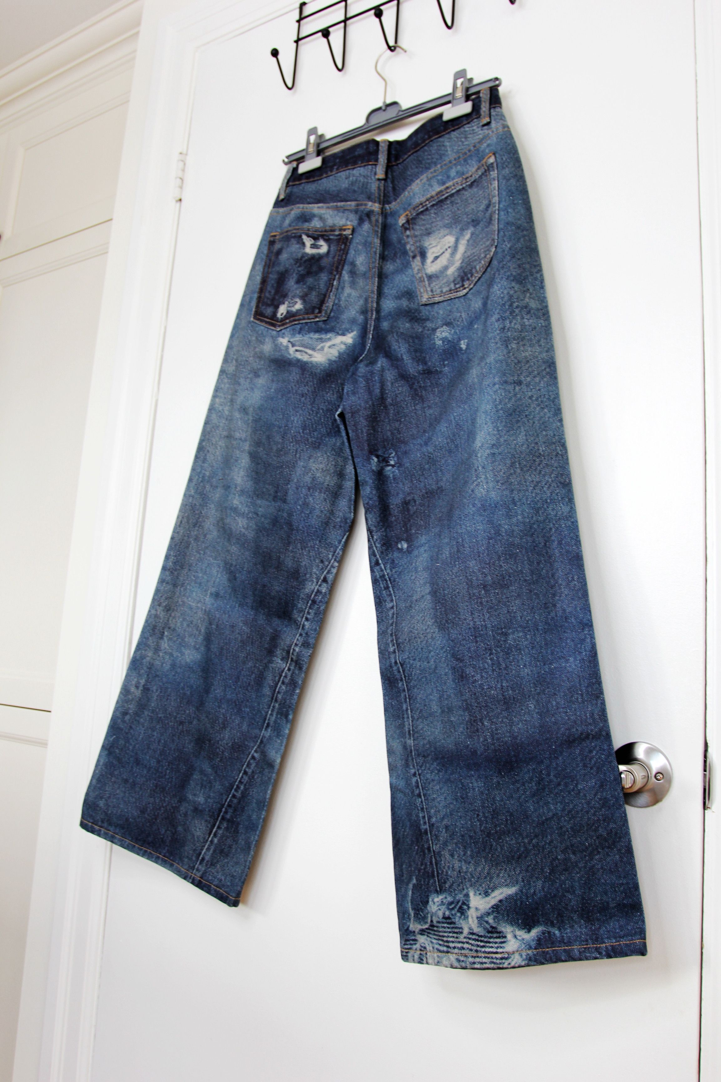 Other BNWT AW25 SENSEERA DISTRESSED-LOOK PRINTED DENIM JEANS S Size US 30 / EU 46 - 7 Thumbnail