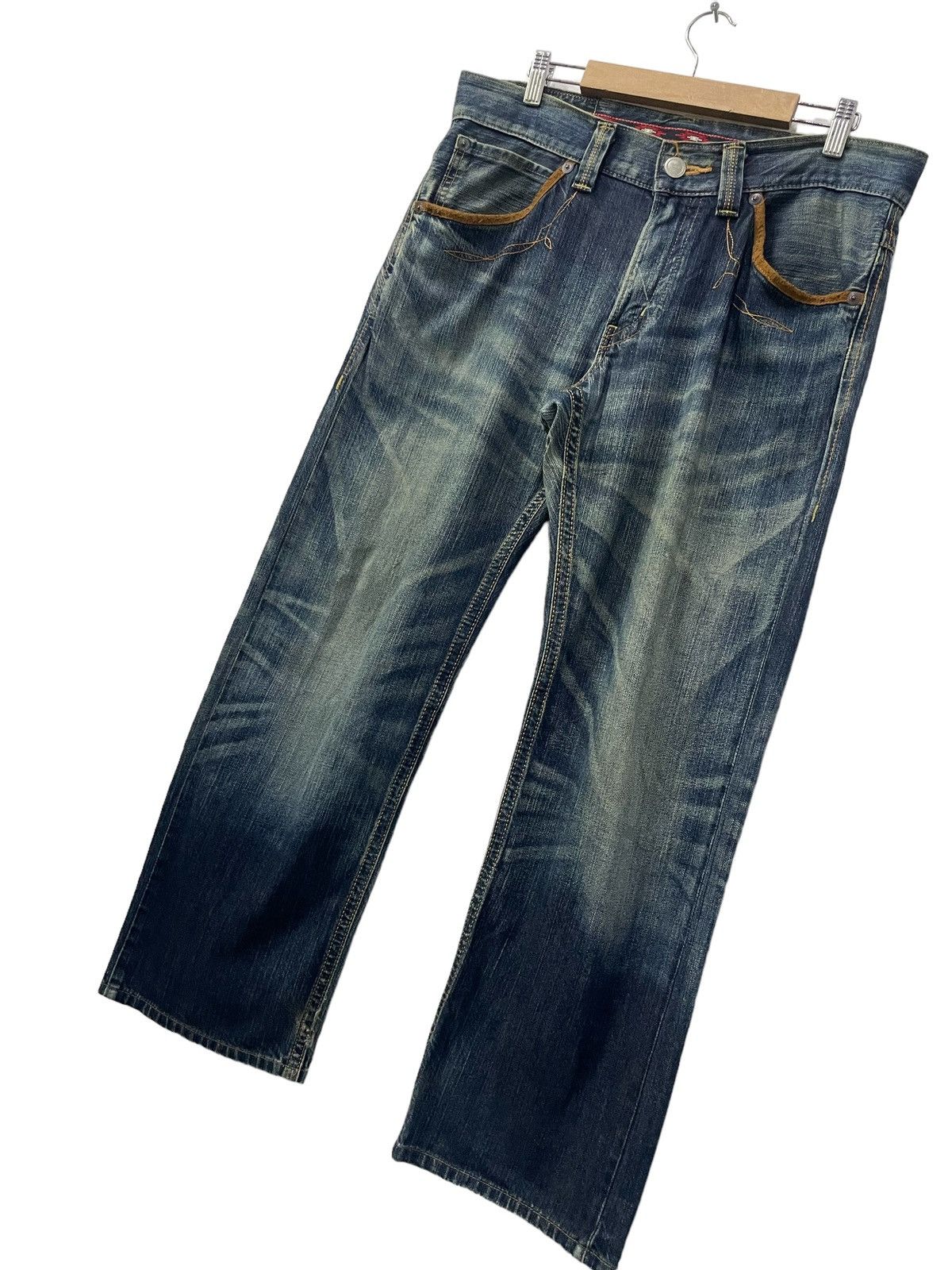 Edwin × Vintage Edwin Japan Exlusive Vintage Straight Cut Suedes trim Jeans Size US 32 / EU 48 - 3 Thumbnail