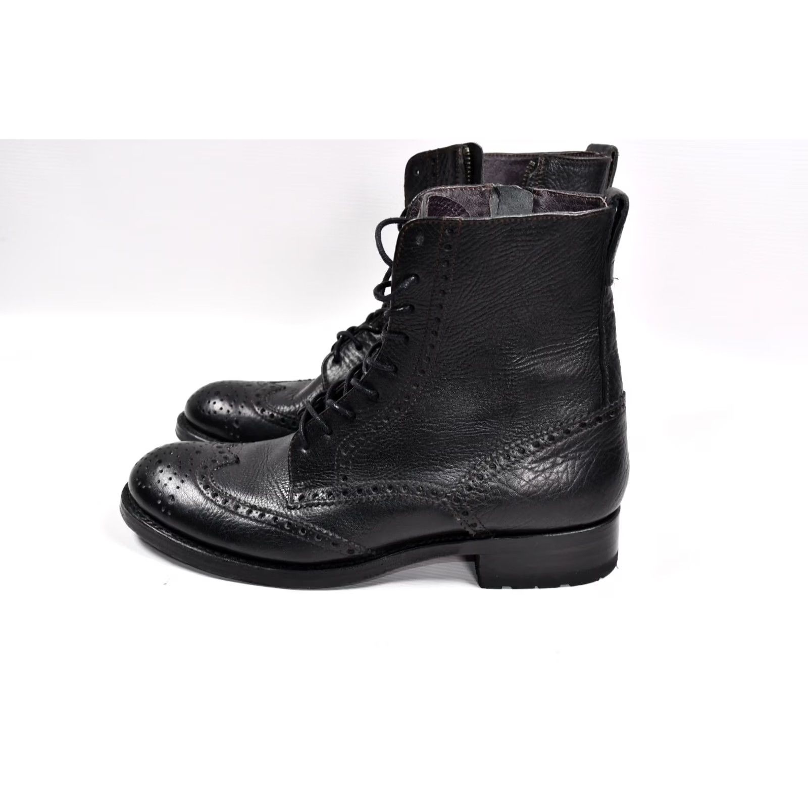 Vintage Sendra Western Boots Lace Up Black Leather Men's 8.5 US Size - Leather 100% Raw-Tex? Size US 9 / EU 42 - 7 Thumbnail