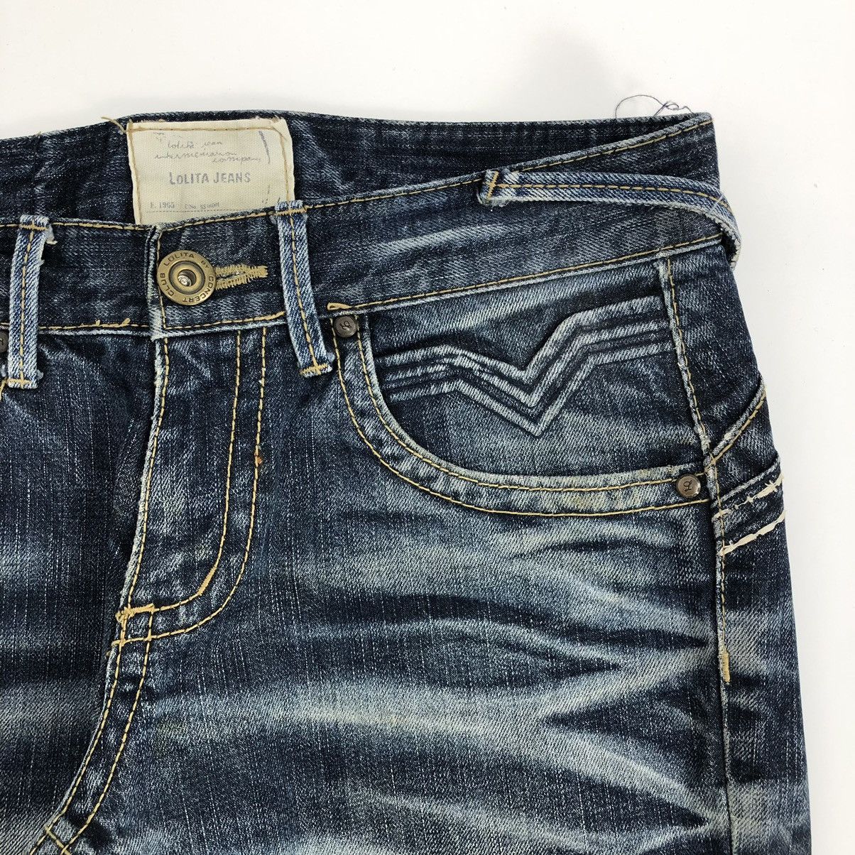 If Six Was Nine 2000s Lolita Distressed Mudmax Lgb Bootcut Flared Jeans Y2K Size US 29 - 4 Thumbnail