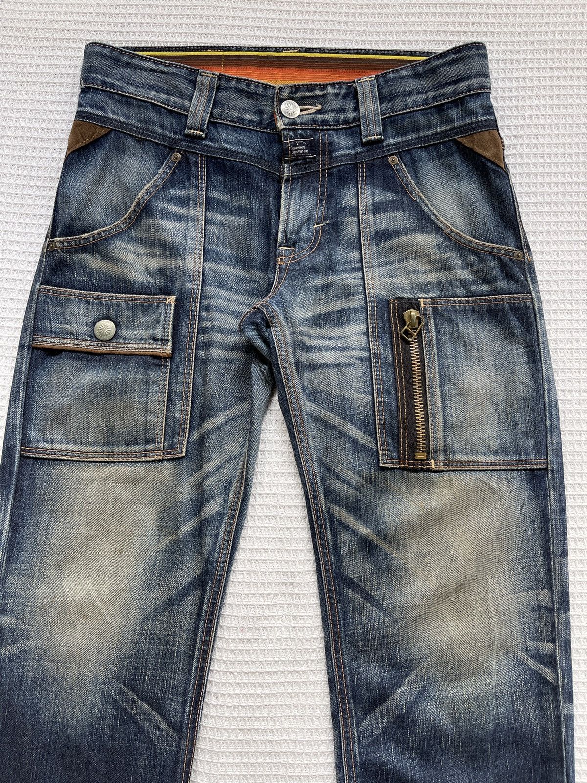 Edwin Last Drop🔥Rare🔥Vintage EDWIN BLUE TRIP Bush Pant Jeans Size US 33 - 3 Thumbnail