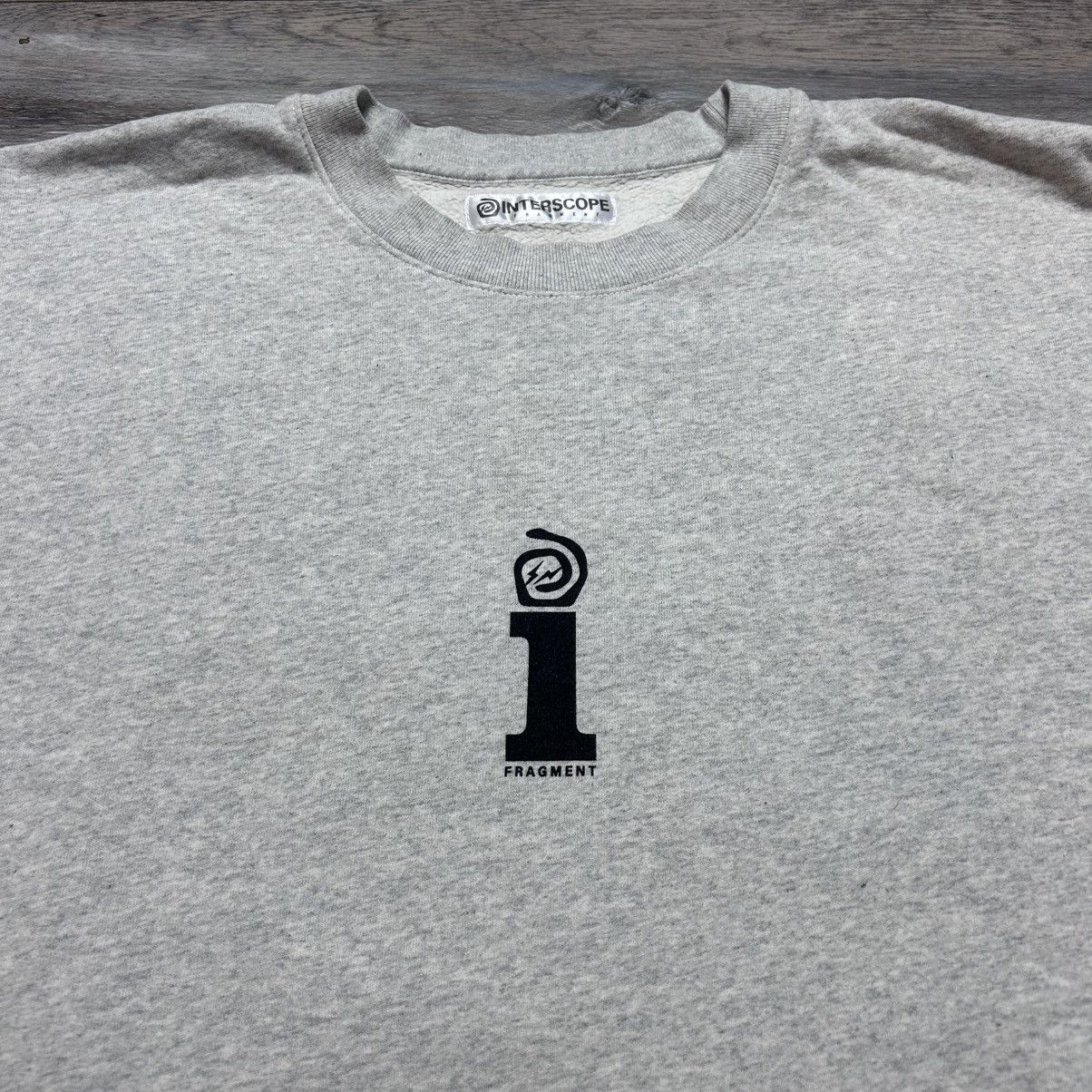 Fragment Design Interscope × Fragment “Lightning Bolt” Crewneck Heather Grey Size US XXL / EU 58 / 5 - 3 Thumbnail
