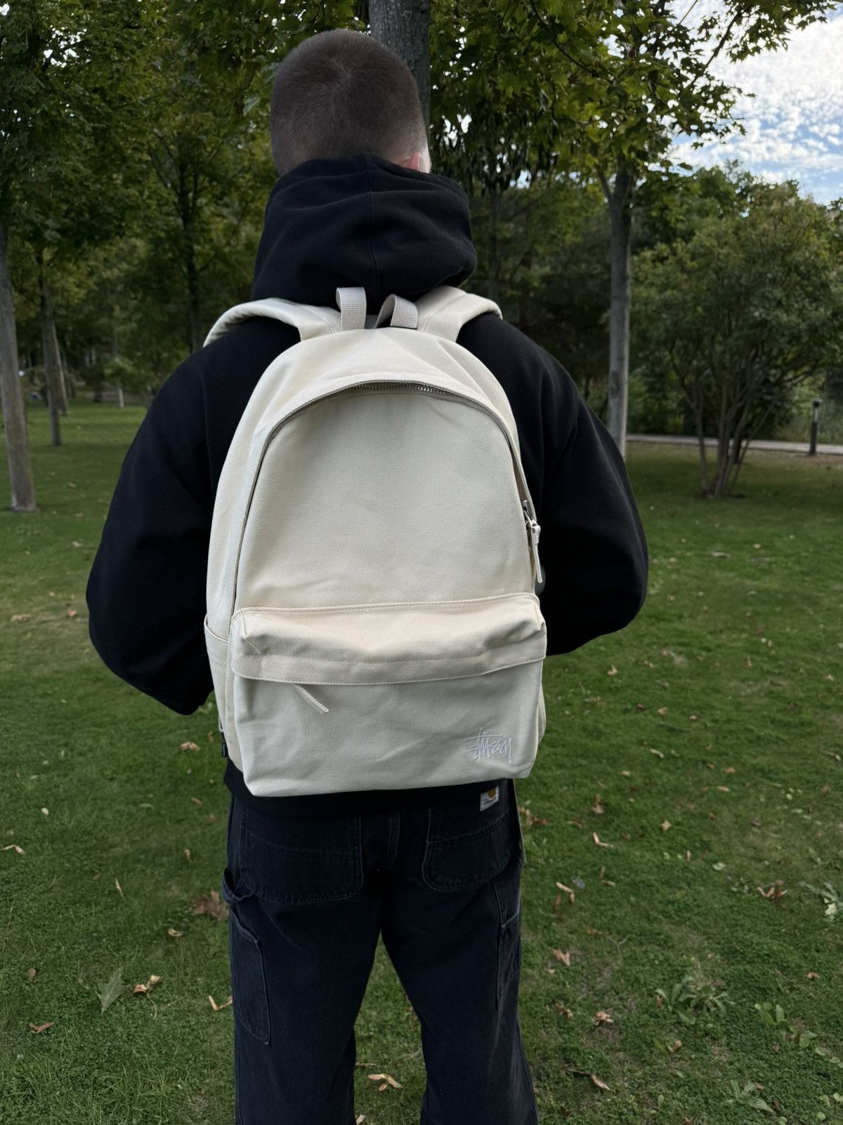 Hypebeast × Stussy Stussy Canvas backpack Natural Size ONE SIZE - 3 Thumbnail