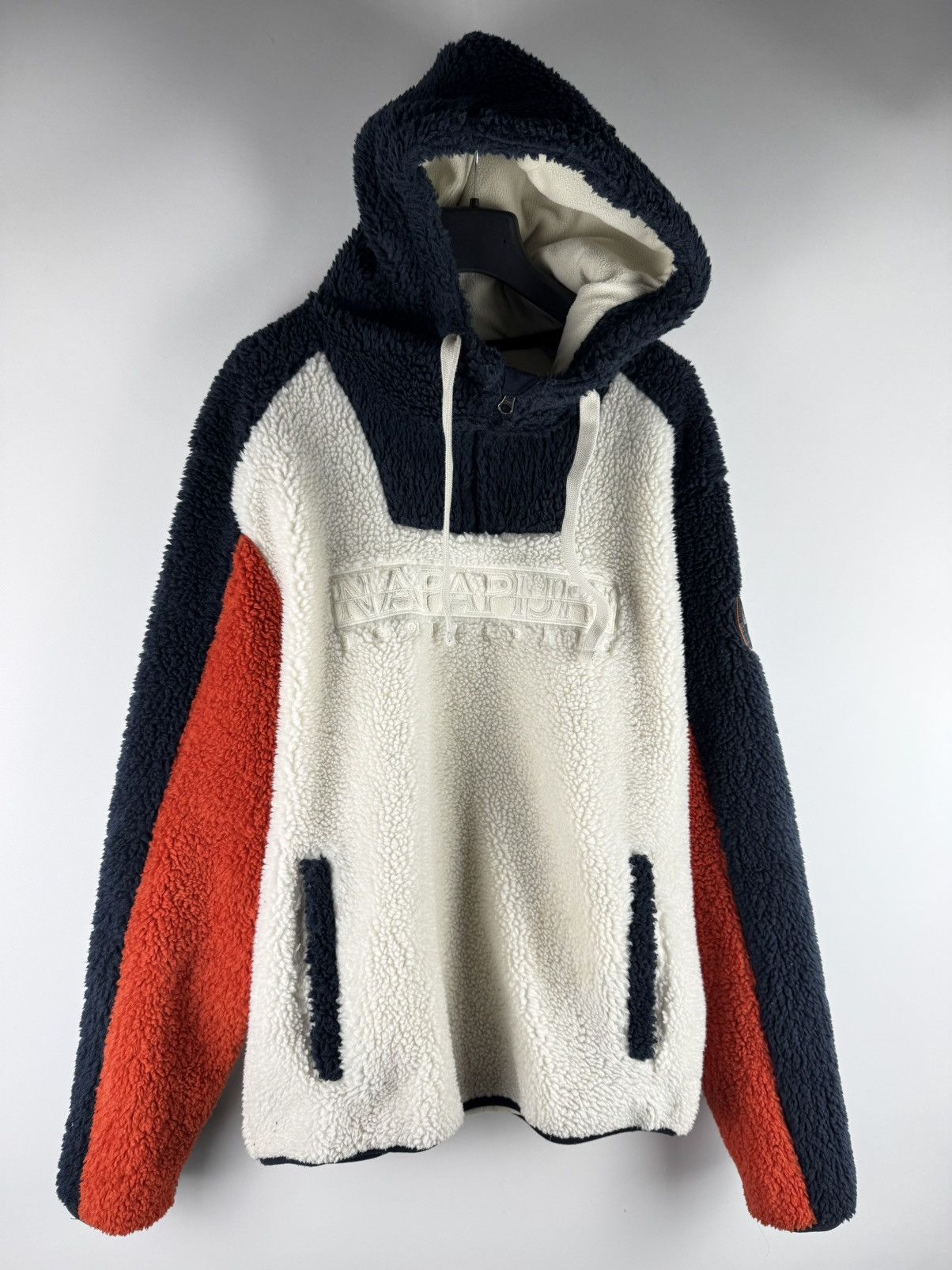 Napapijri Vintage Napapijri Yupic Sherpa Teddy Fleece Pullover Jacket Size US M / EU 48-50 / 2 - 1 Thumbnail