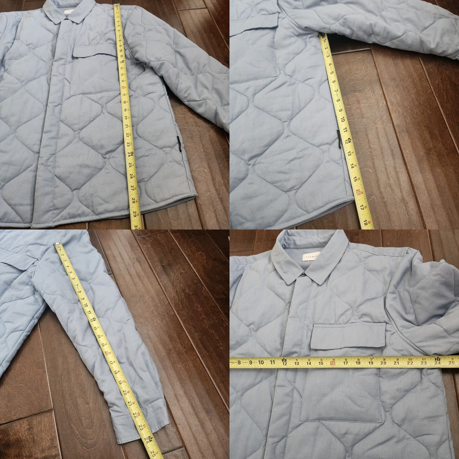 Topman Topman Quilted Jacket Mens XL Blue Padded Size US XL / EU 56 / 4 - 8 Thumbnail