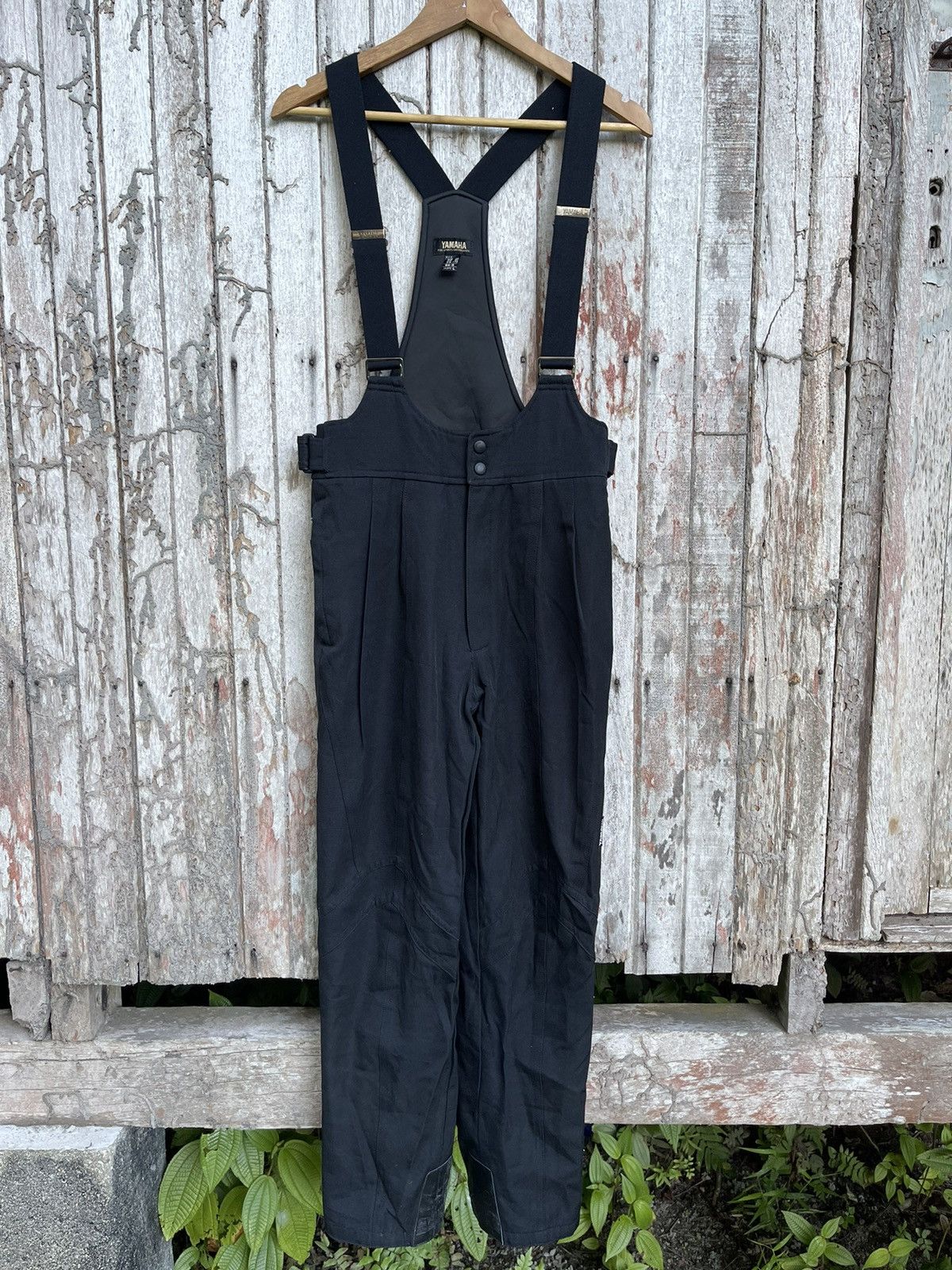 Vintage Yamaha Technical Snow Bib Overalls (Black / JASPO L) Size US 30 / EU 46 - 1 Thumbnail