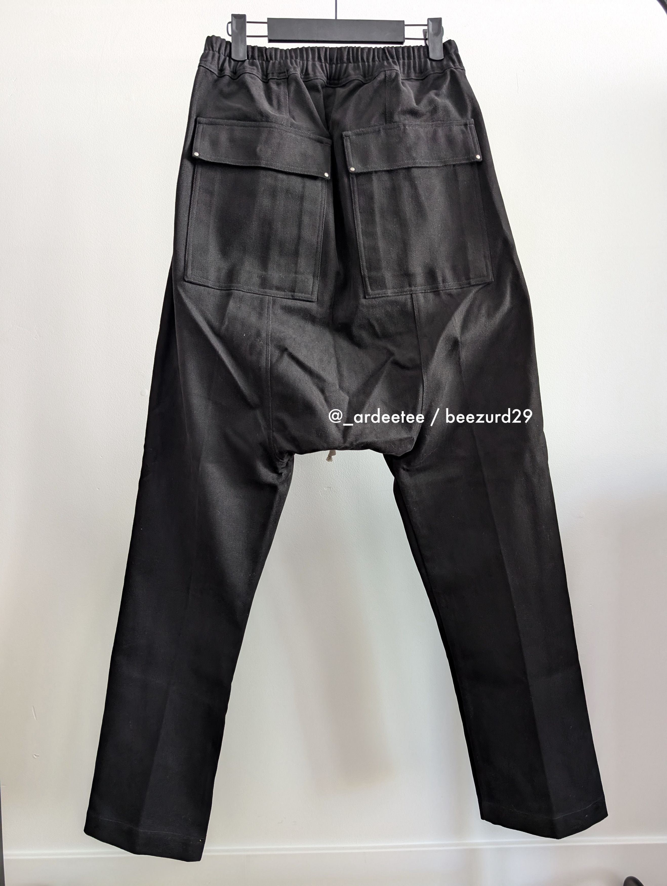Rick Owens *NEW* TWILL FW22 DRAWSTRING DROP CROTCH PANTS 48 Size US 32 / EU 48 - 2 Thumbnail