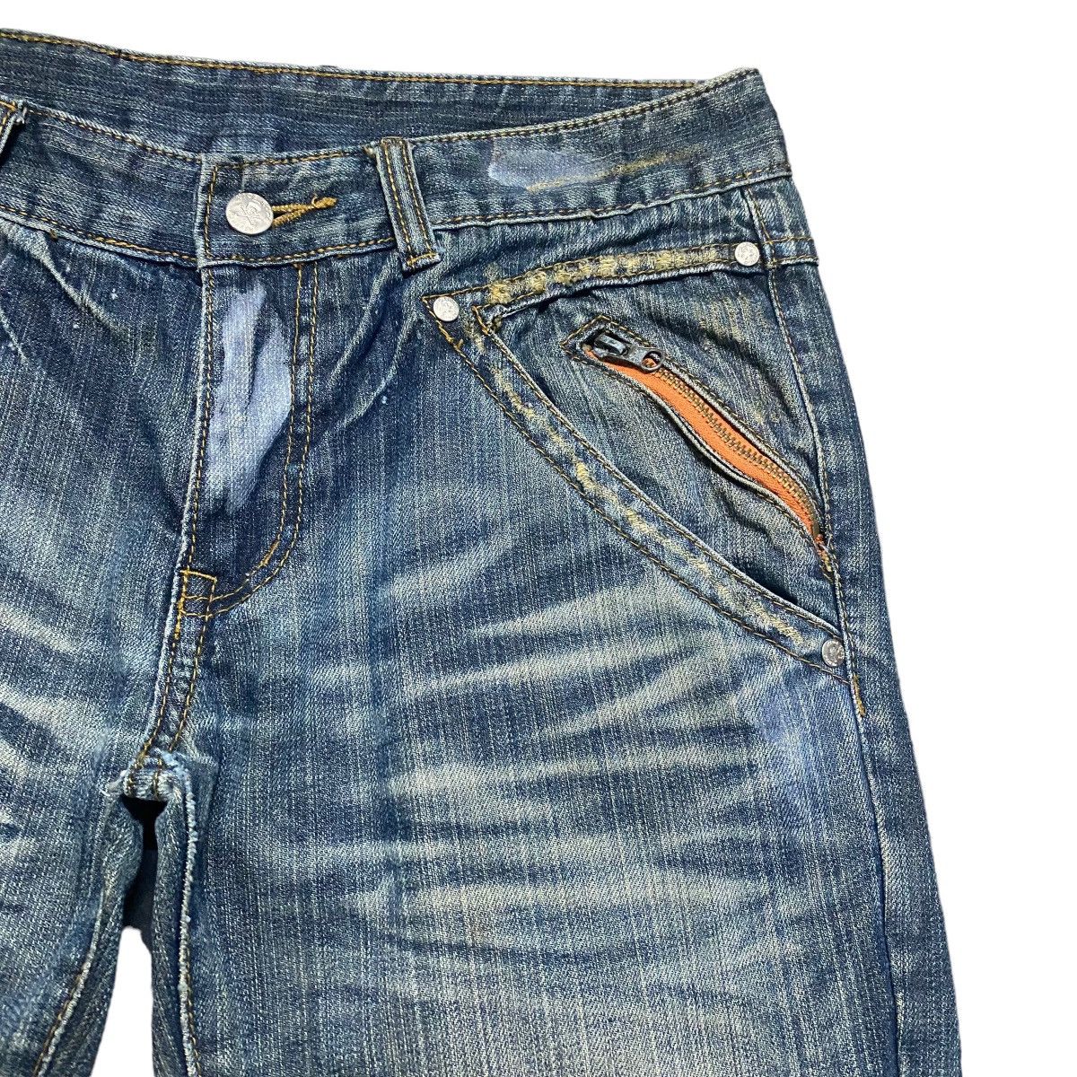Japanese Brand Hiderock Design Clawmark Skull Denim Jeans Size US 31 - 11 Thumbnail