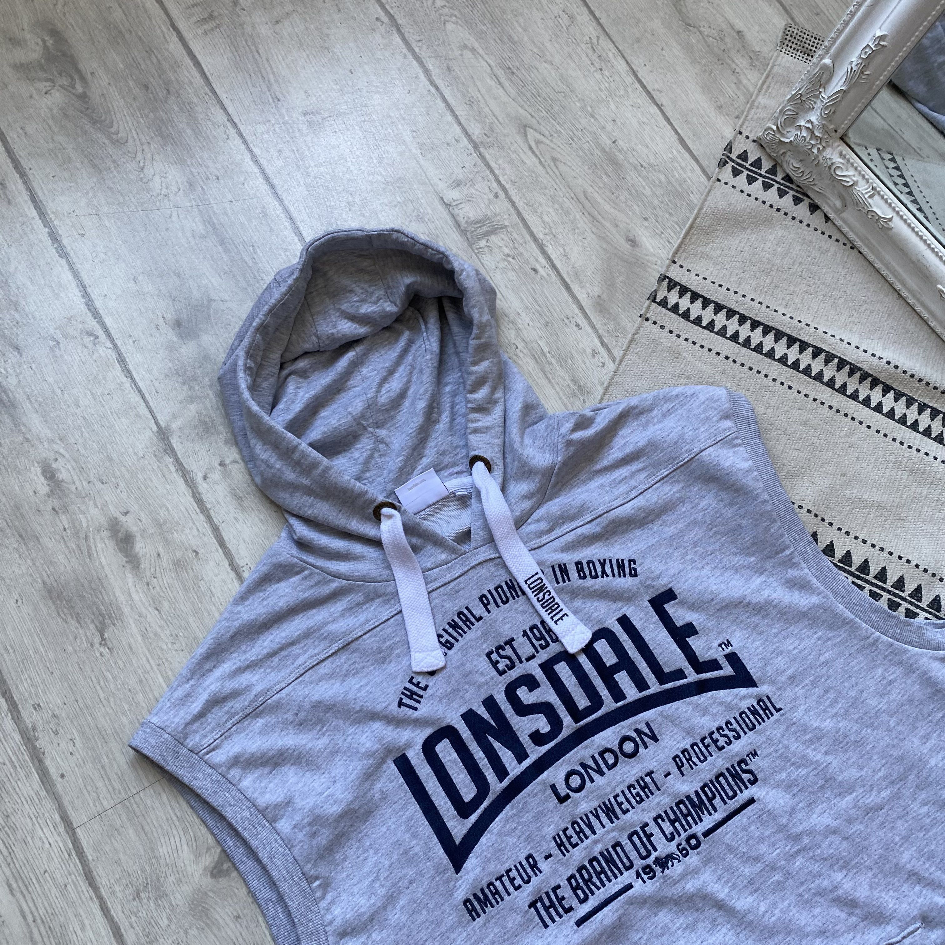 Lonsdale 🥊 Vintage 00s Lonsdale Baggy Hoodie vest boxing Size US XXL / EU 58 / 5 - 2 Thumbnail