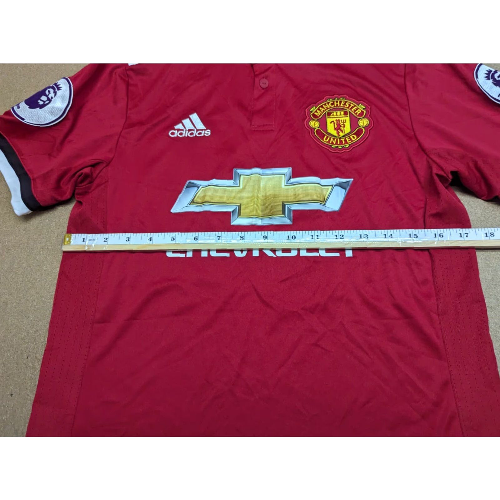 Adidas Adidas Manchester United 2017-2018 Jersey Football Size S Red Mens Shirt Short Sleeve Pullover 100% Polyester Athletic Quick Dry Home Size US S / EU 44-46 / 1 - 6 Thumbnail
