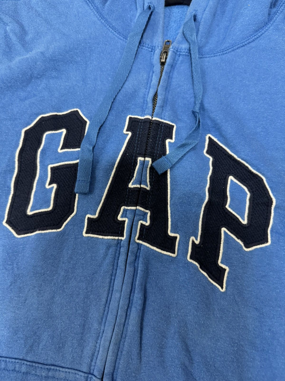 Gap × Vintage Vintage GAP Spellout Zipper Hoodie Size US M / EU 48-50 / 2 - 3 Thumbnail