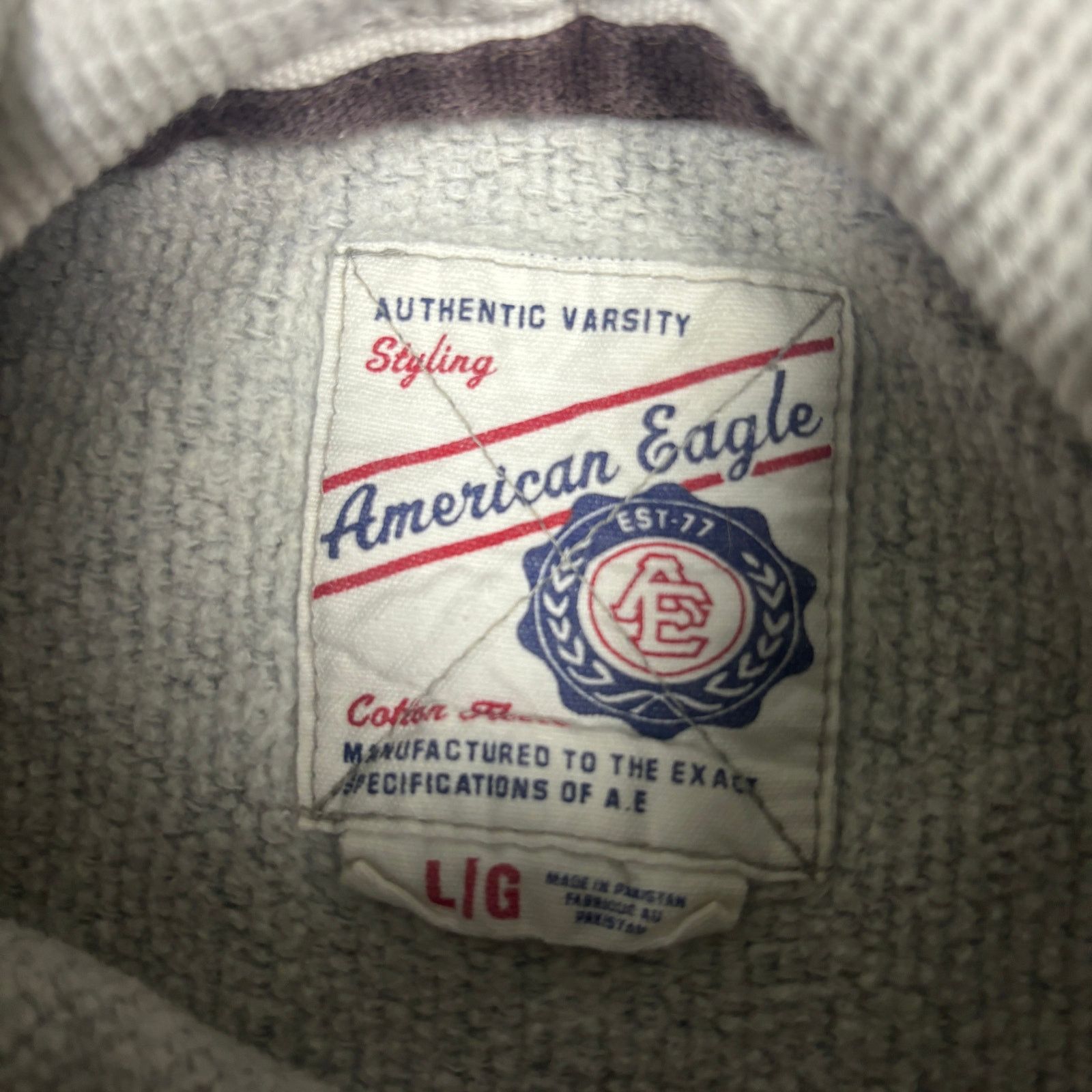 American Eagle Outfitters vintage y2k 2000s American Eagle thermal lined hoodie Large Size US L / EU 52-54 / 3 - 6 Thumbnail