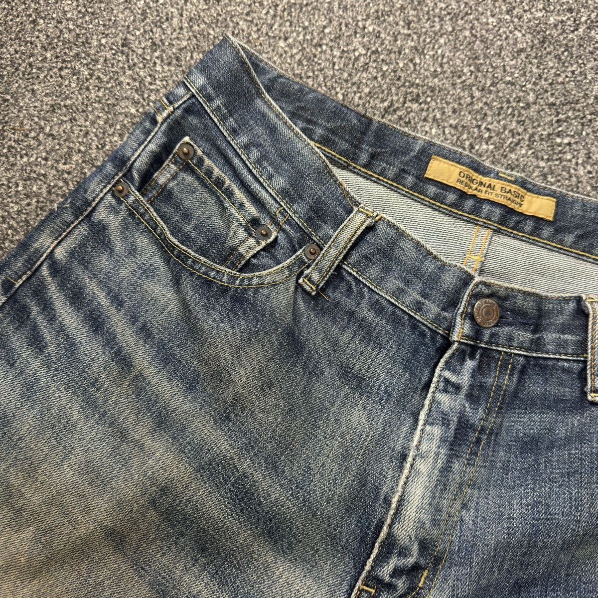 Undercover × Uniqlo 🔥🇯🇵 Japanese Vintage 90s Uniqlo S002 Regular Dirty Wash Denim Size US 33 - 10 Thumbnail