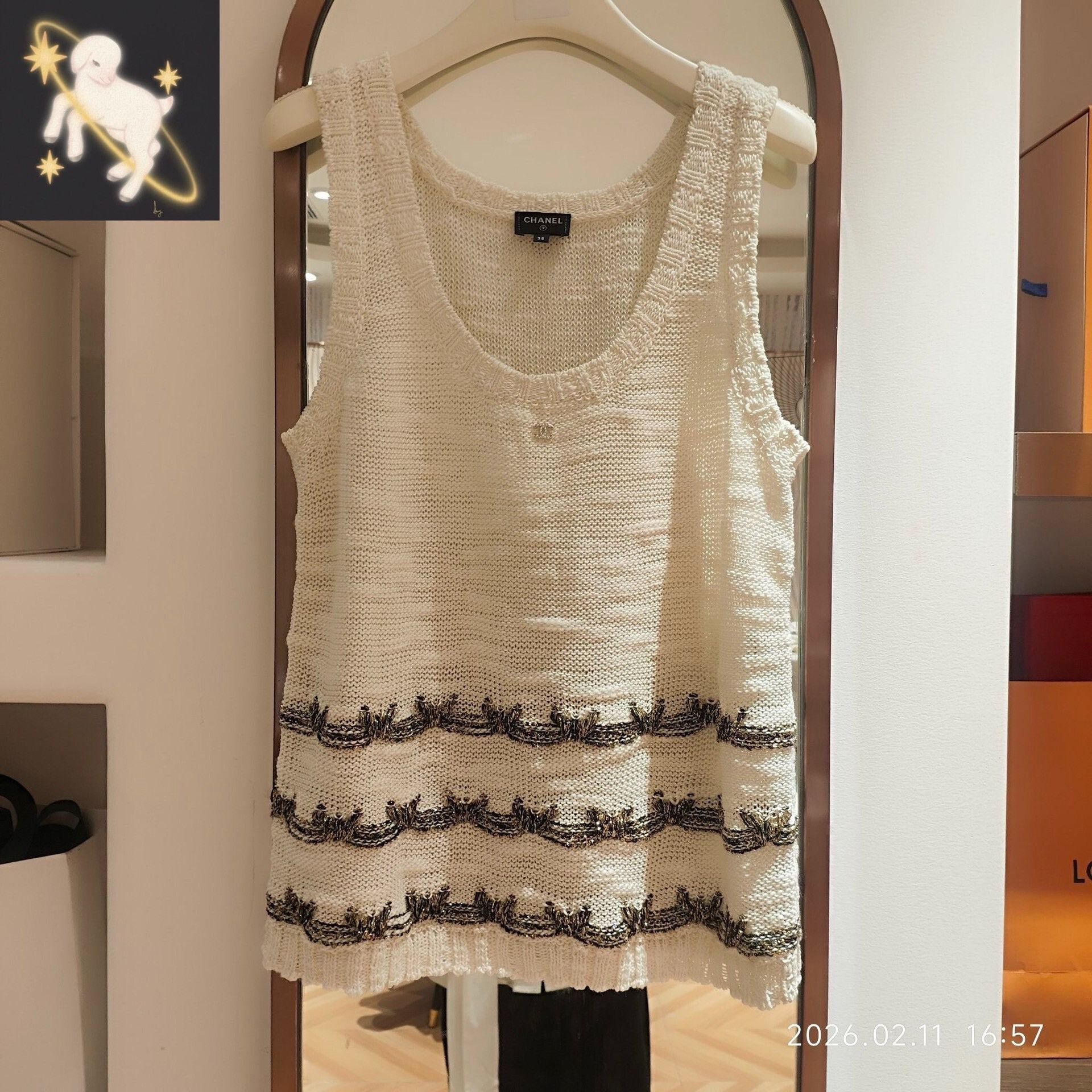 Chanel Chanel White Tank Top 38 Men Size US S / EU 44-46 / 1 - 1 Thumbnail