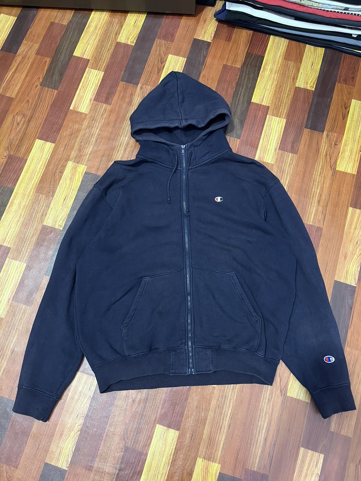 Champion Champion Full Zip Hoodie Navy Small Logo XL Size US XL / EU 56 / 4 - 9 Thumbnail
