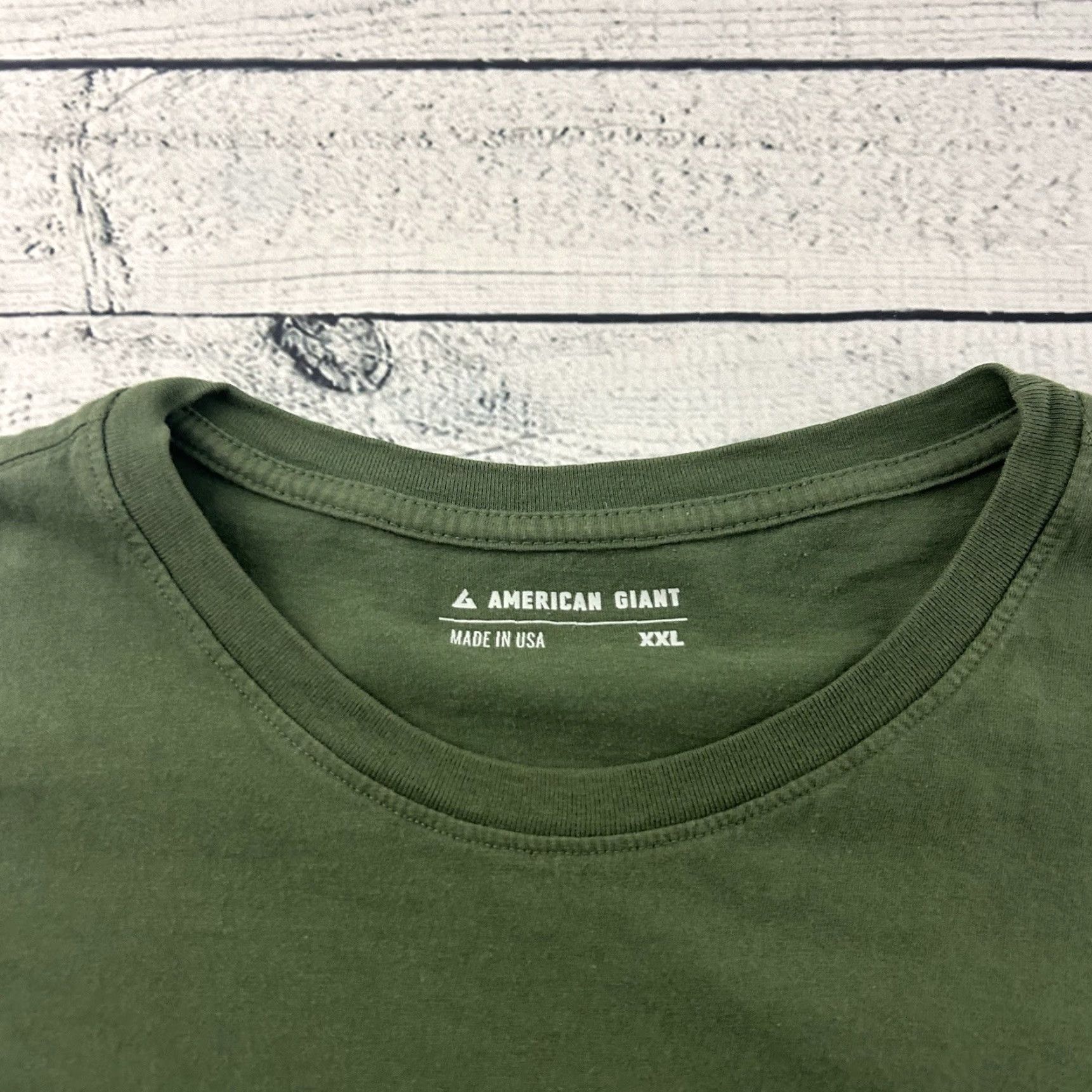 Vintage American Giant Short Sleeve T Shirt Men XXL Green Size US XXL / EU 58 / 5 - 2 Thumbnail