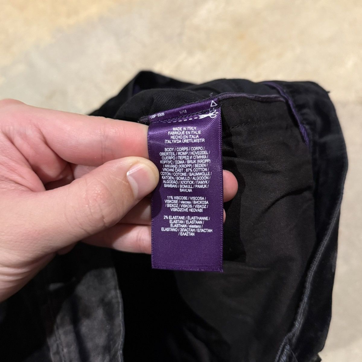 Ralph Lauren Purple Label Ralph Lauren Purple Label Velvet Leather Patchwork Jeans Size US 28 / EU 44 - 10 Thumbnail