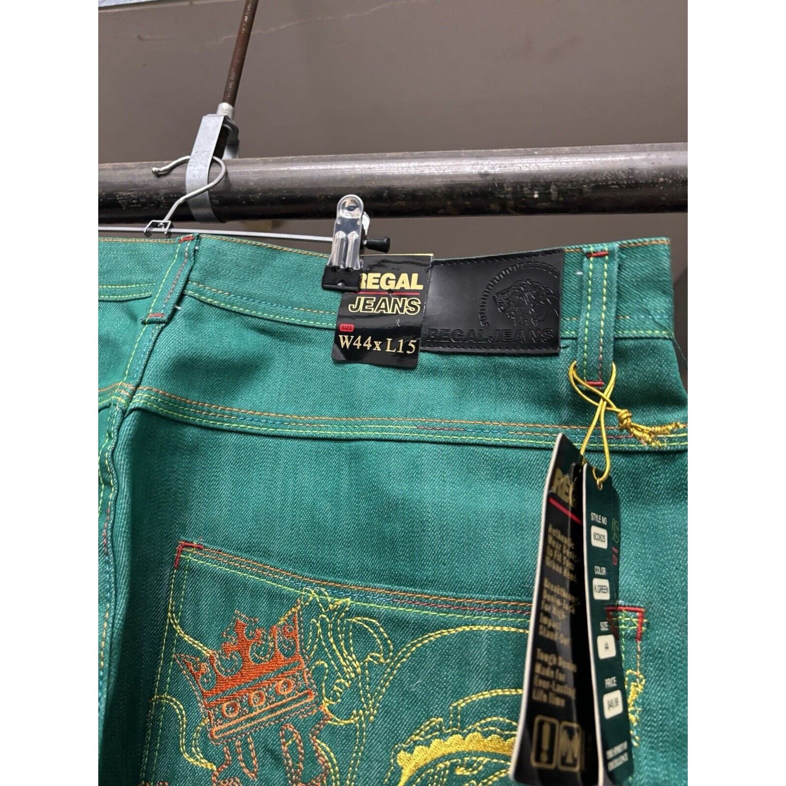 REGAL vintage green regal jeans y2k 90s jorts deadstock 44 x 15 Size US 44 / EU 60 - 3 Thumbnail