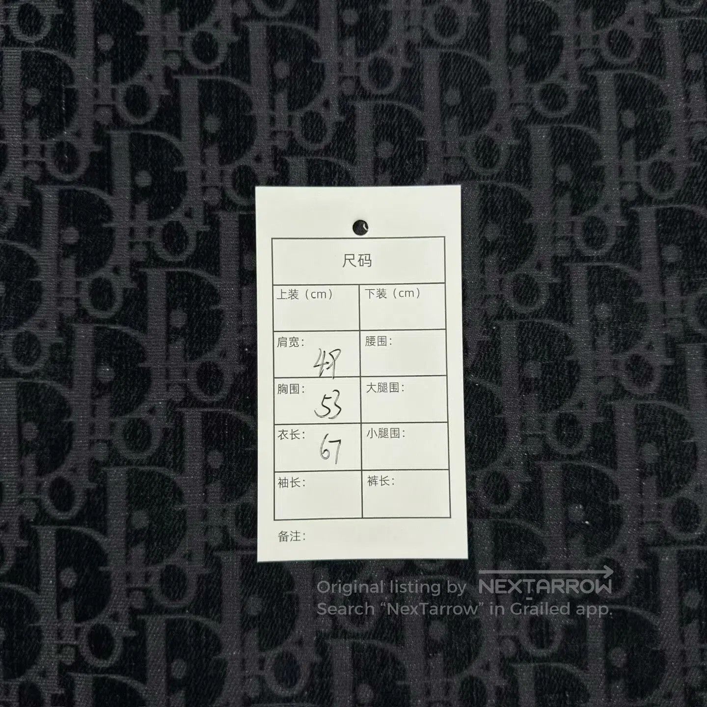 Dior Dior Navy Velvet Print Shirt. Size L / US 10 / IT 46 - 4 Thumbnail