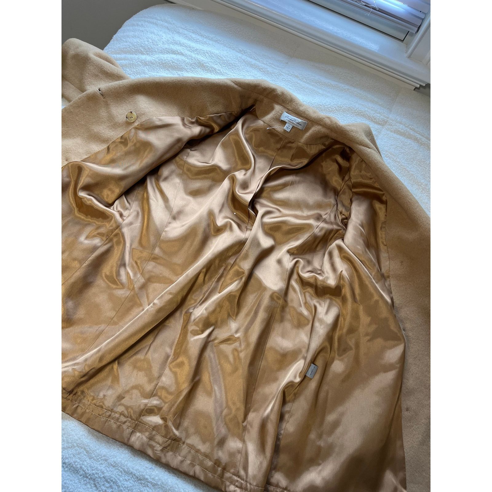 Brooks Brothers Vtg 90s Ralph Lauren Bergdorf Goodman women’s 12 Wool Trench Size XL / US 12-14 / IT 48-50 - 8 Thumbnail